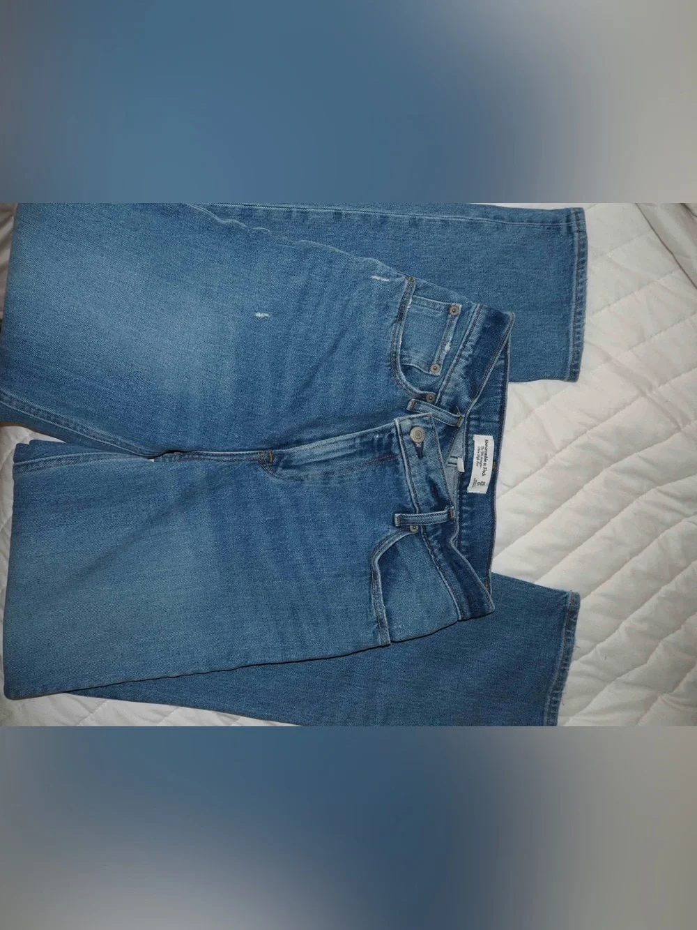 Abercrombie & Fitch The 90s Straight Ultra High Rise Criss Cross Waist Jeans 25